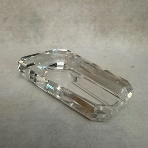Thompson Cigar Crystal Ashtray 6 x 3.75 x 1" New with tags Includes box